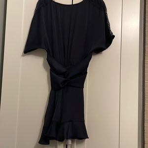 Zara navy satin romper